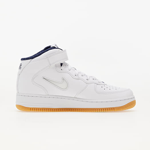 Men s shoes Nike Air Force 1 Mid 07 QS White White Midnight Navy