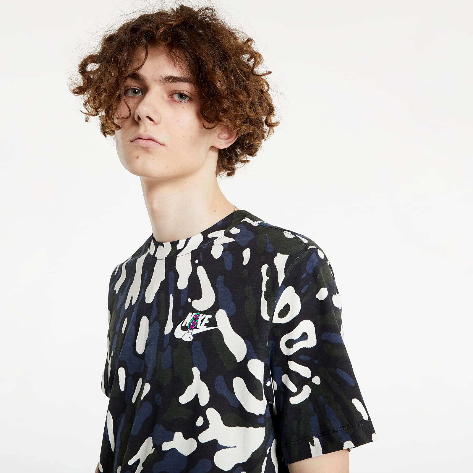 Marškinėliai Nike Sportswear M NSW Black Light Tie Dye Tee Sail/ Black