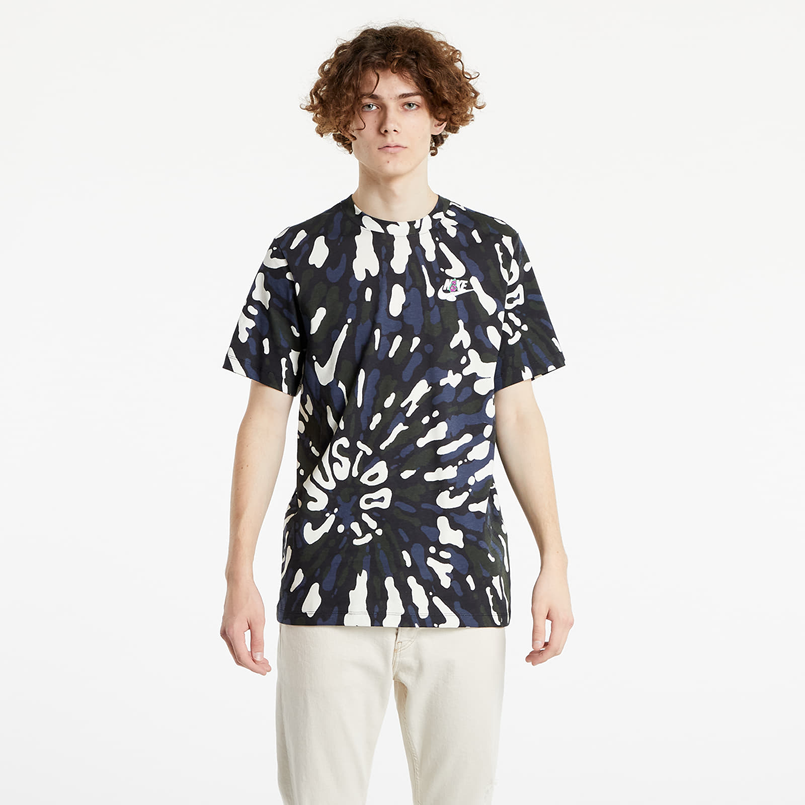 Marškinėliai Nike Sportswear M NSW Black Light Tie Dye Tee Sail/ Black