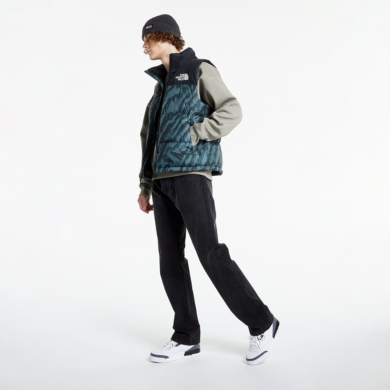 Vesty The North Face M Printed 1996 Retro Nuptse Vest Balsam Green/ Wooden Tiger