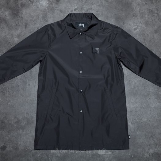 Windbreaker Stussy Long Coach Jacket Black