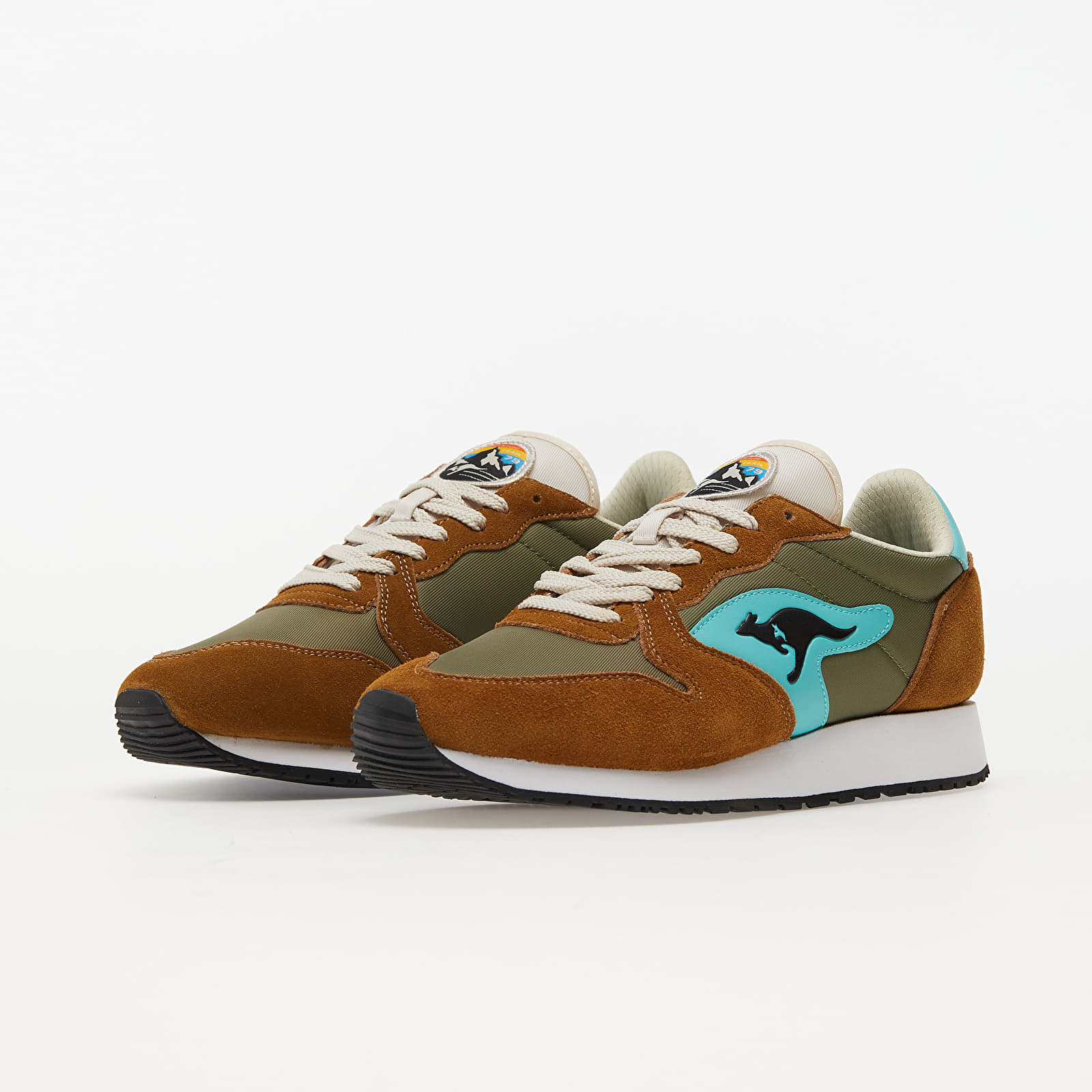 Férfi cipők KangaROOS Rally Trail Saddle Brown/ Green