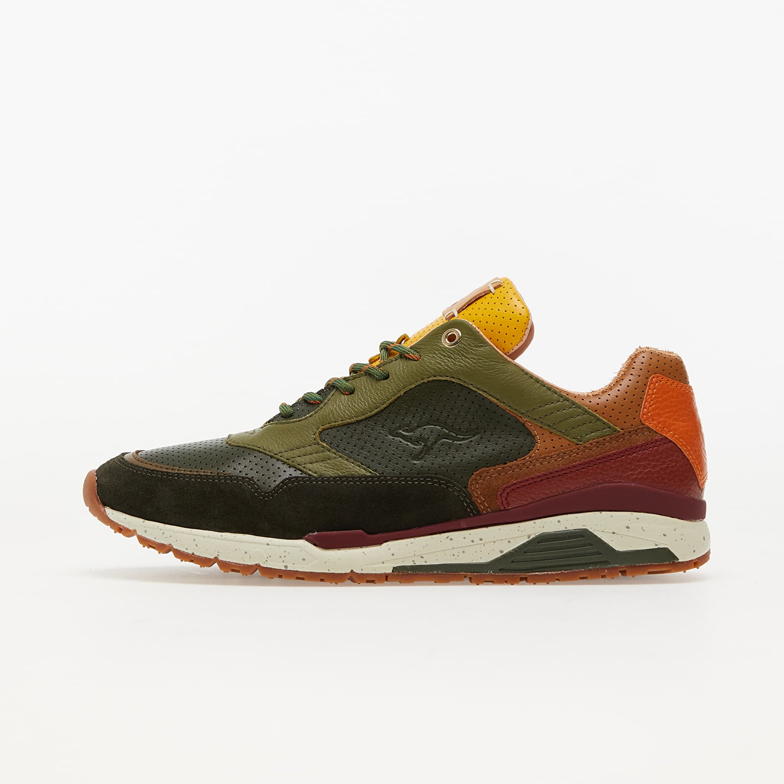 Men's shoes KangaROOS united "Cherry Maple" (Kish Kash X Sneakerqueen) Forest Green/ Saddle Brown