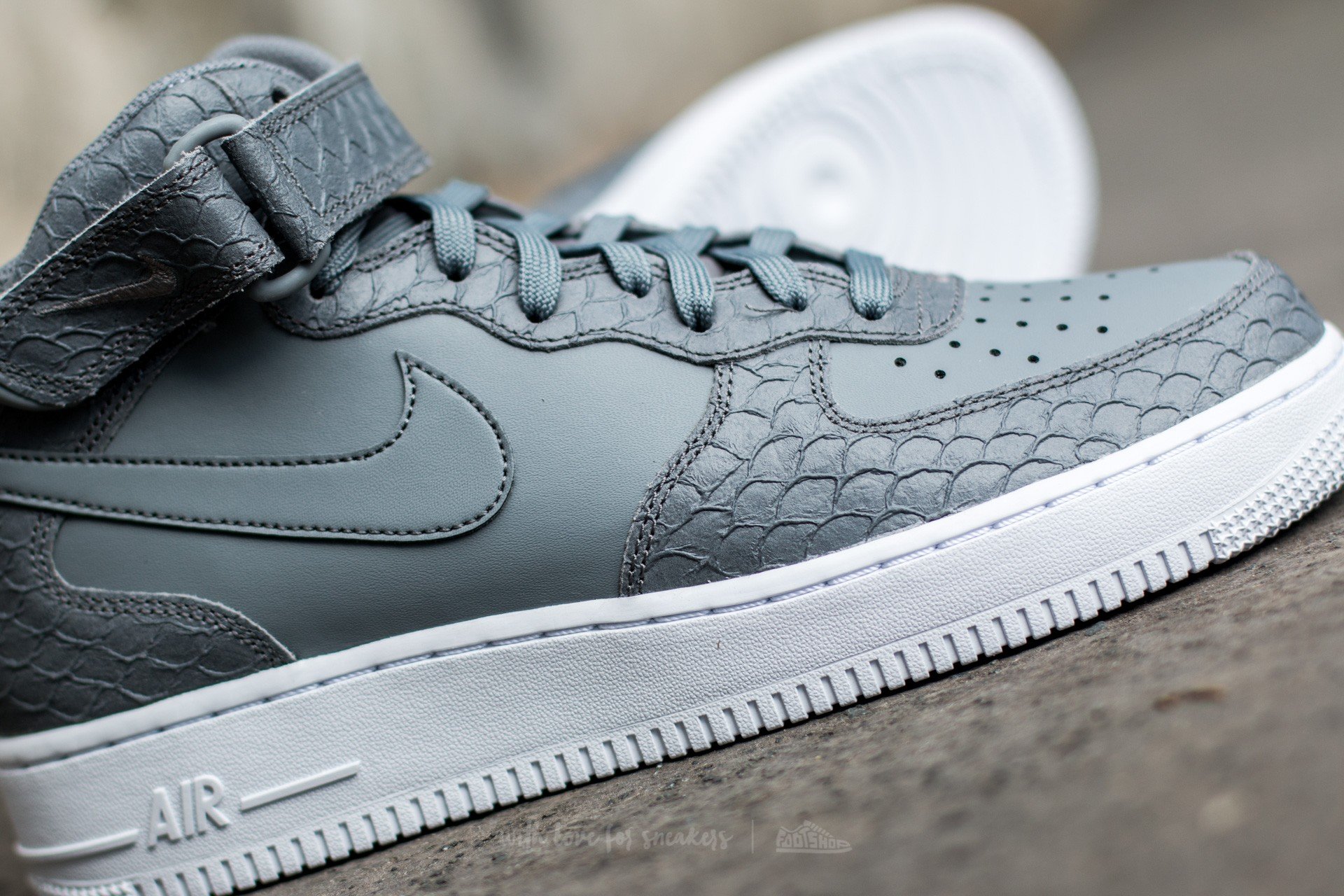 Scarpe uomo Nike Air Force 1 Mid 07 LV8 Cool Grey Cool Grey White Footshop