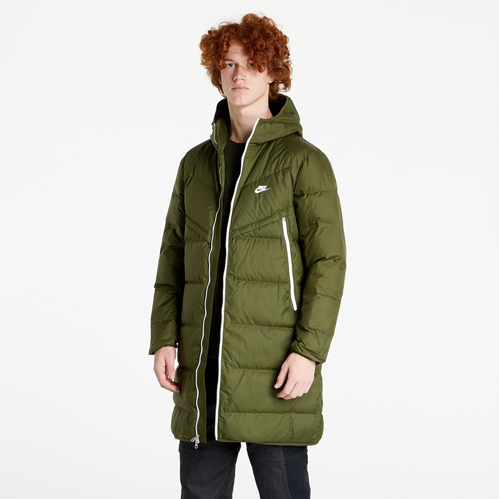 Striukės Nike Sportswear M NSW Storm-FIT Windrunner Parka Green/ Sail/ Sail