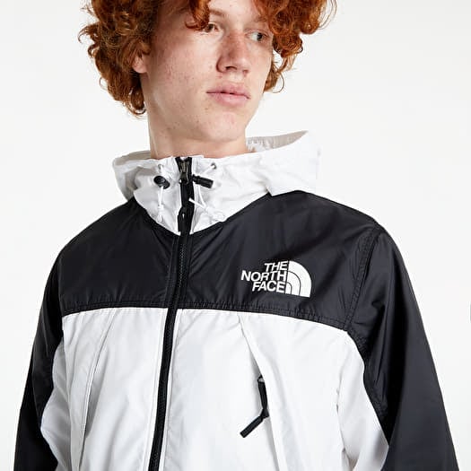 White and black north face windbreaker cheap