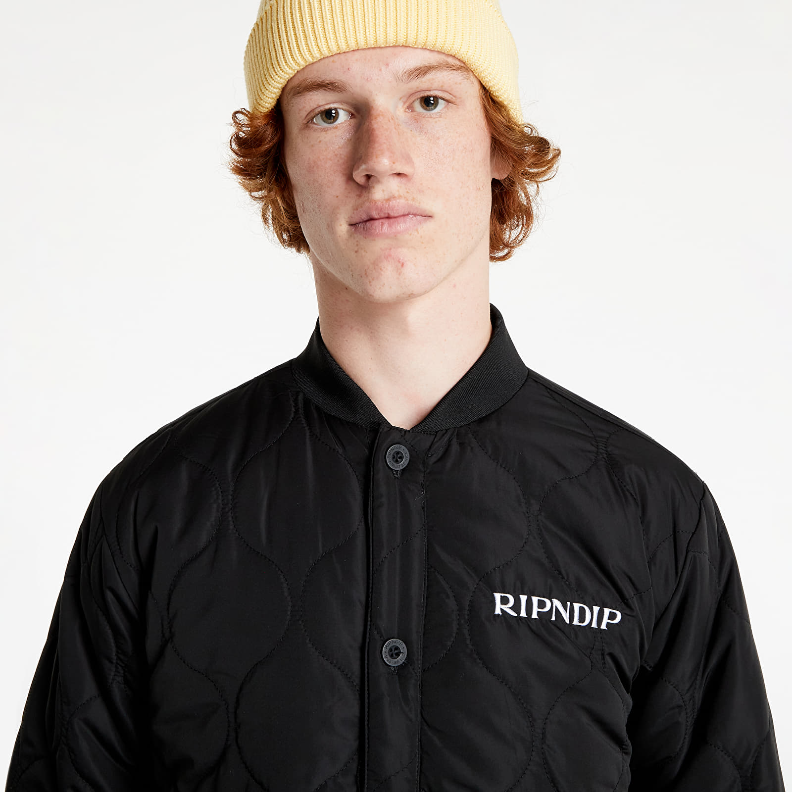 RIPNDIP Nermboutins Quilted Bomber Jacket Black | Footshop