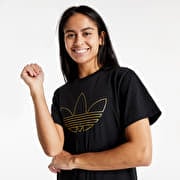 Adidas trefoil tee black gold best sale