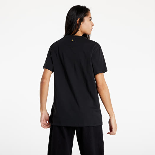 Adidas trefoil tee black gold outlet