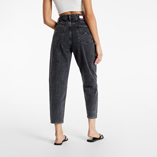 Tommy Jeans MOM ULTRA HIGH RISE JEAN TAPERED - Relaxed fit jeans - denim  black/black denim 