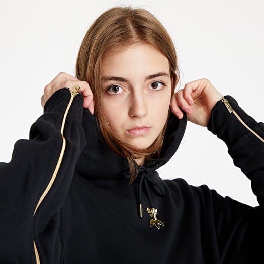 Black and on sale gold adidas hoodie
