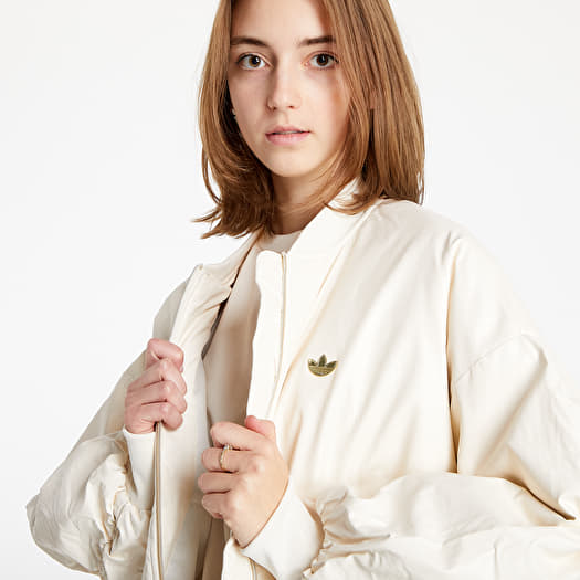 Adidas white bomber jacket discount