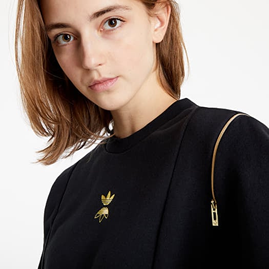 Adidas black clearance and gold sweatshirt