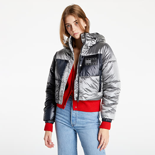 Tommy jeans silver puffer jacket online