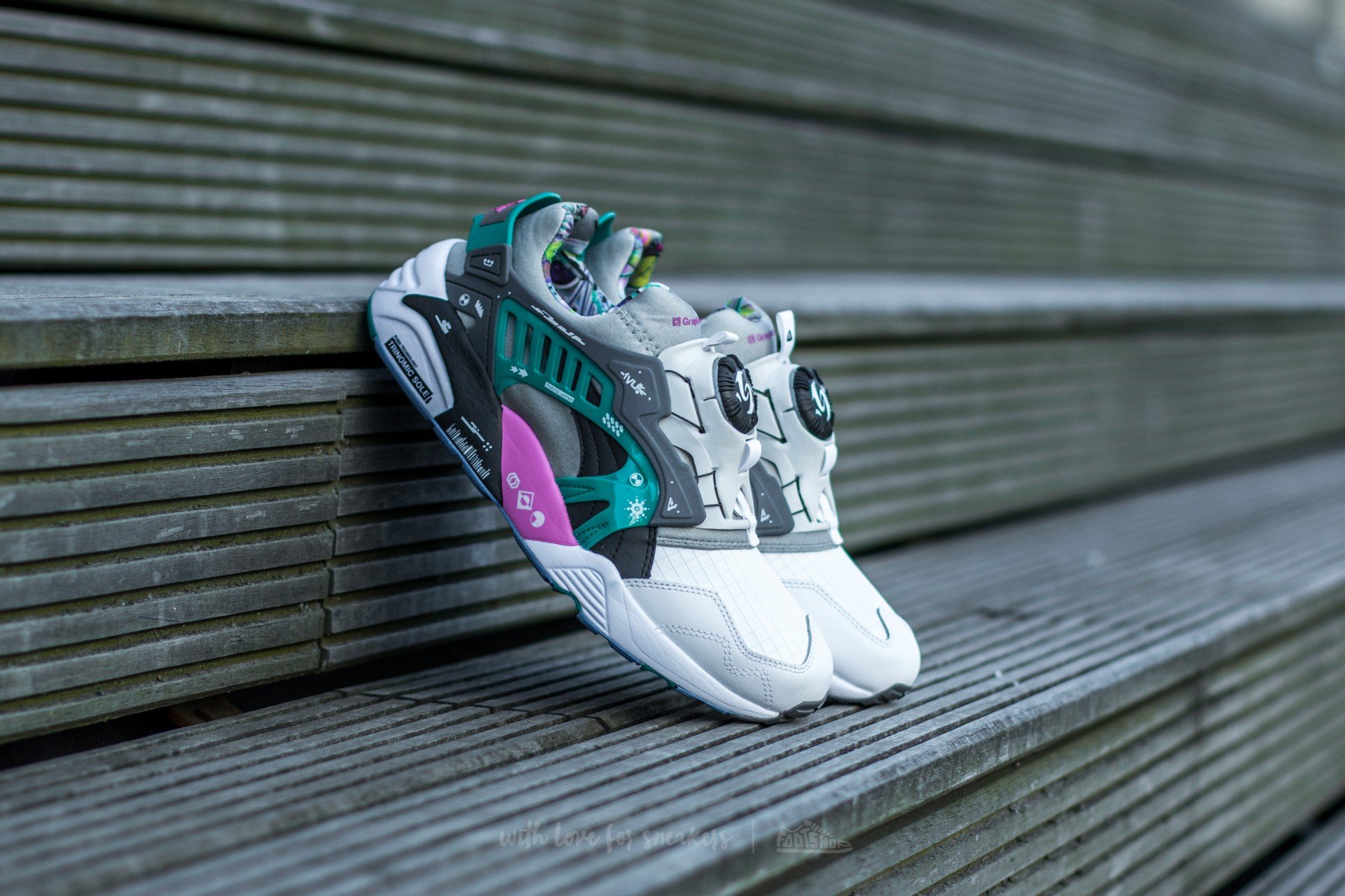 Men s shoes Puma Disc by Graphersrock 01 White Black Footshop