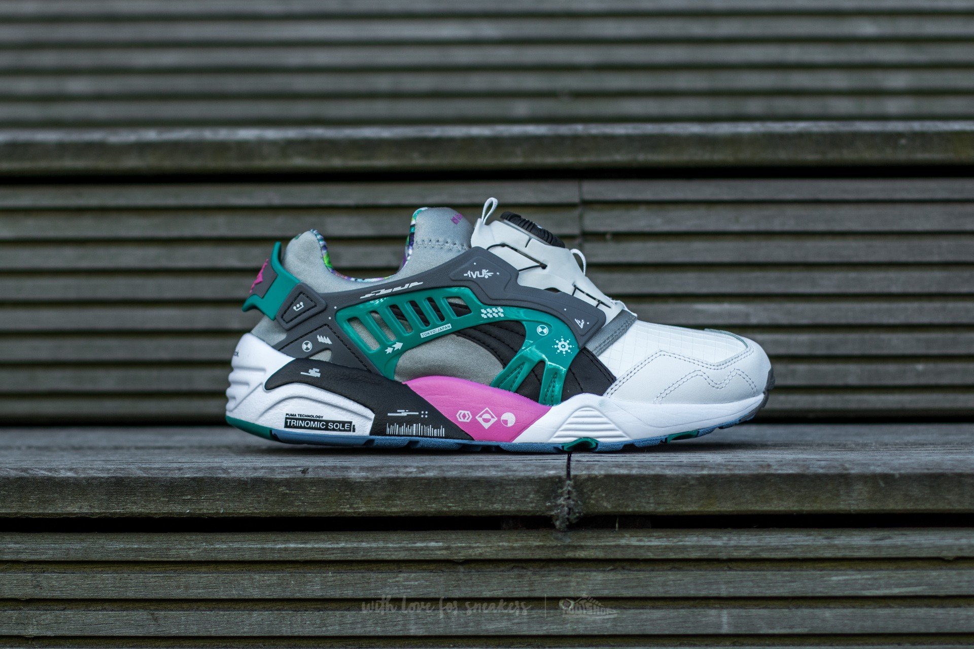 Chaussures et baskets homme Puma Disc by Graphersrock_01 White-Black