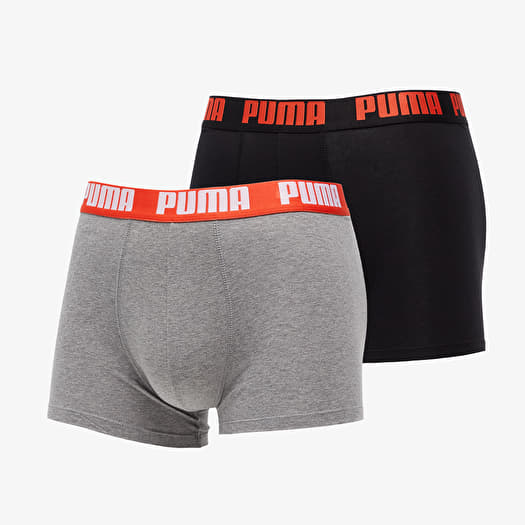 Calzoncillos de boxer Puma 2 Pack Basic Boxers Dark Gray/ Melange