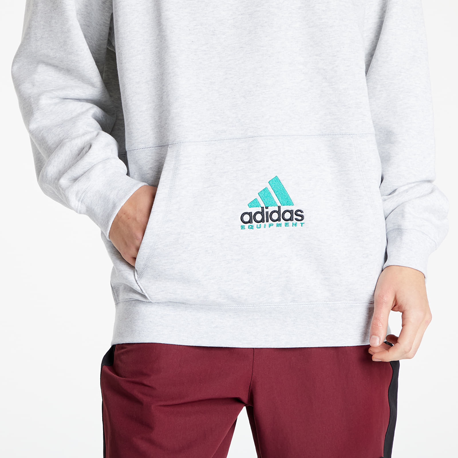 Sweatjacken und Sweatshirts adidas EQT Equipment Hoody Light Grey Heather Footshop