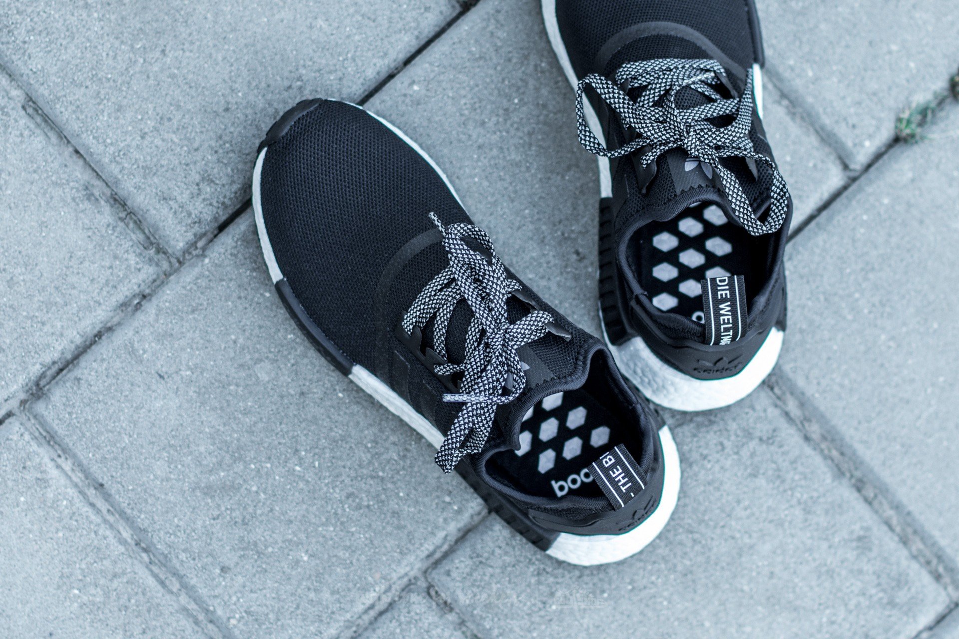 Men s shoes adidas NMD R1 Core Black Core Black White Footshop