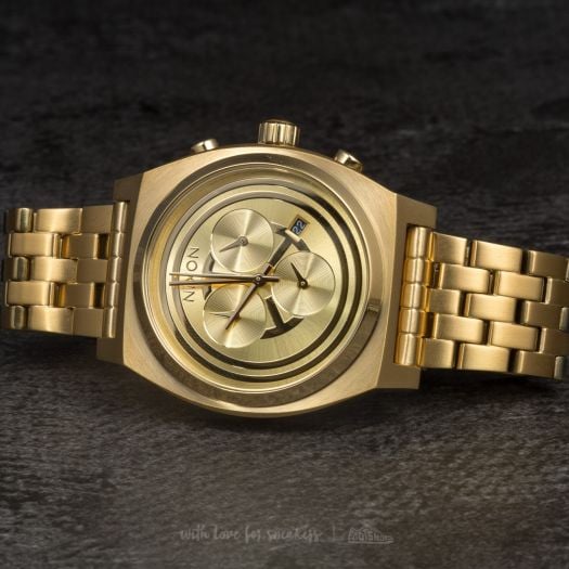 Nixon time teller chrono gold shop