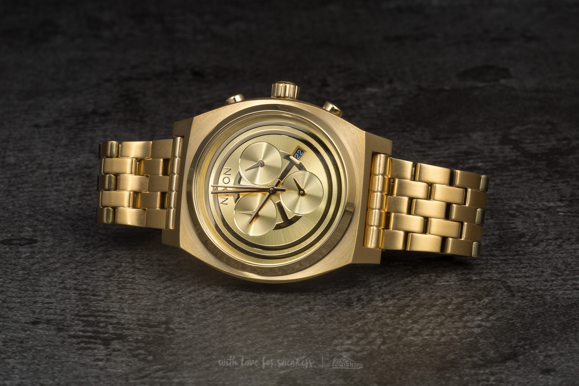 Klockor Nixon TIME TELLER CHRONO SW GOLD