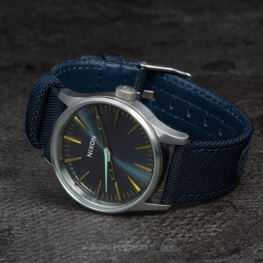 Watches Nixon Sentry 38 Nylon Navy Brass Footshop