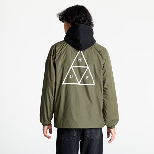 HUF Essentials Triple Triangle Coaches Jacket Olive Footshop