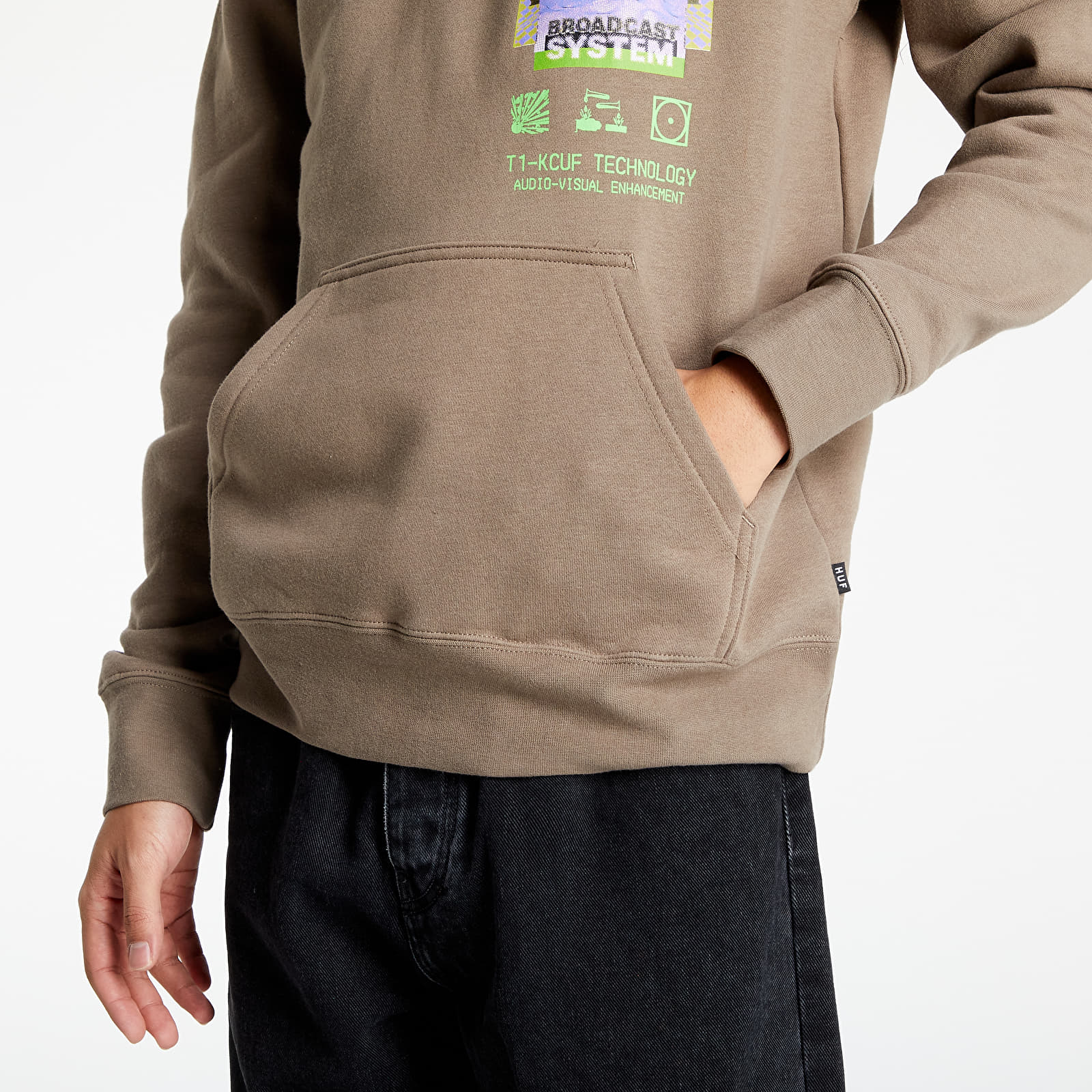 Felpe HUF Emergency System Hoodie Walnut