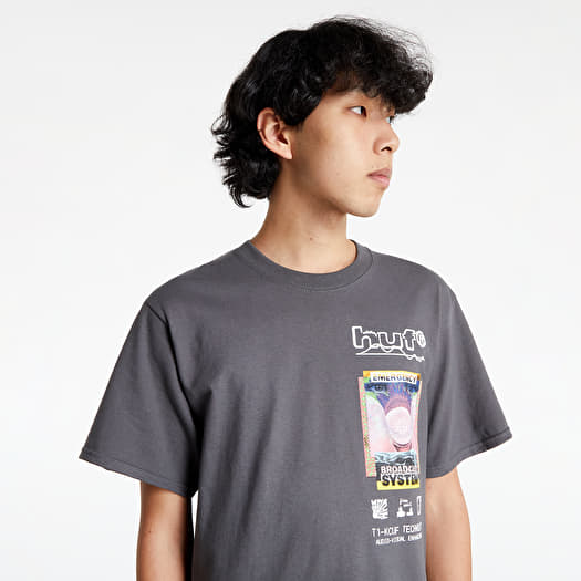 T shirts HUF Emergency System T Shirt Charcoal Footshop