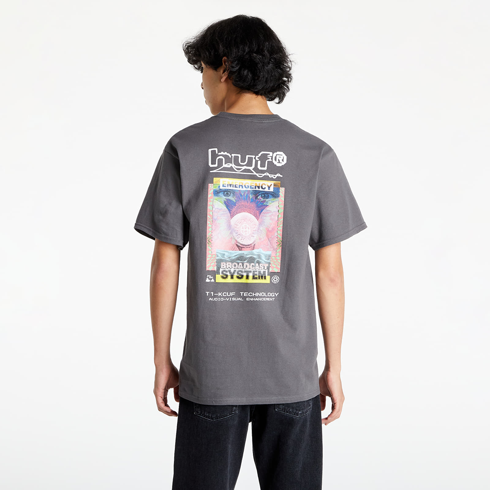 Magliette HUF Emergency System T-Shirt Charcoal