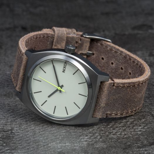 Nixon time on sale teller gunmetal
