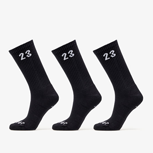 Ponožky Jordan Essentials Crew Socks 3-Pack Black/ White