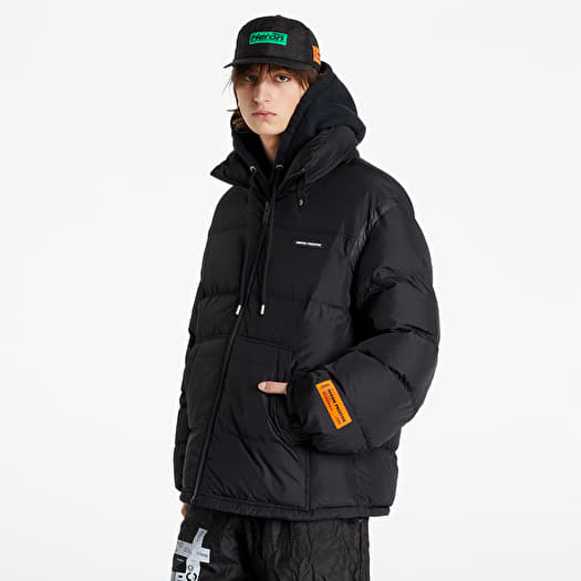 HERON PRESTON Label Nylon Puffer Black | Footshop