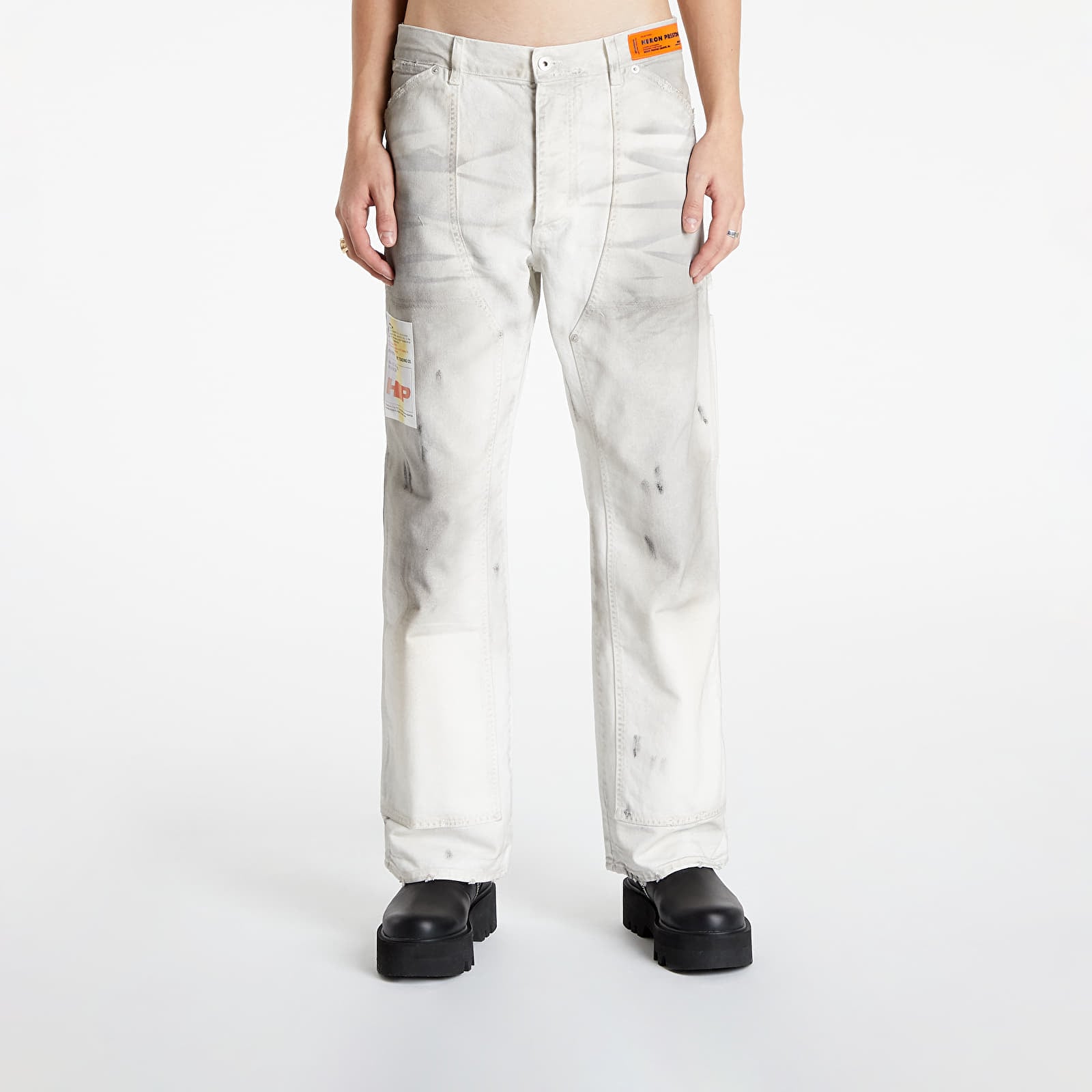 Hlače HERON PRESTON Label Dirt Wash Carpenter Grey