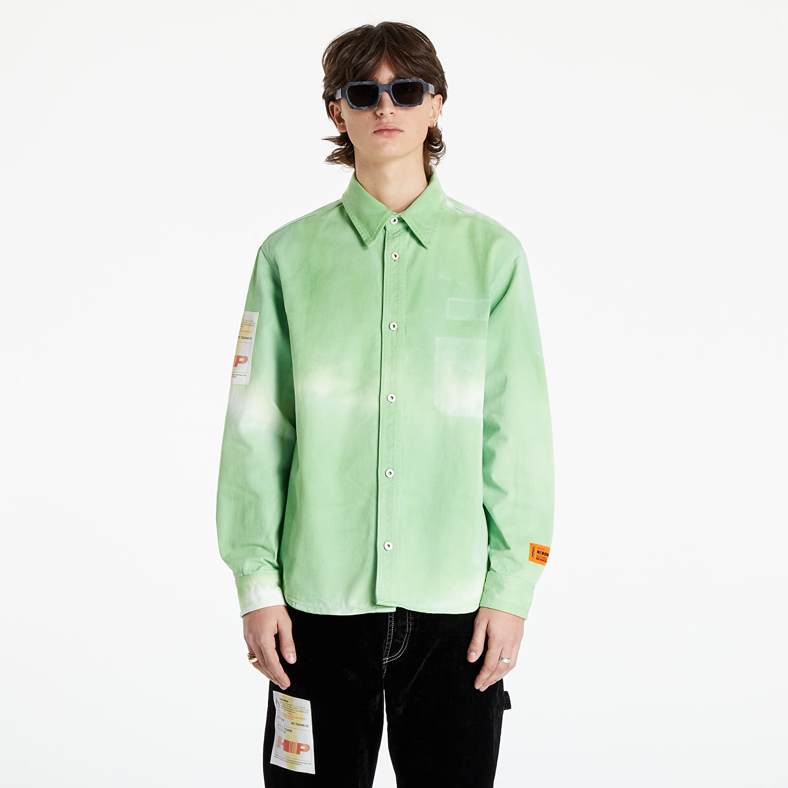 Ризи HERON PRESTON Label Tie Dye Shirt Green