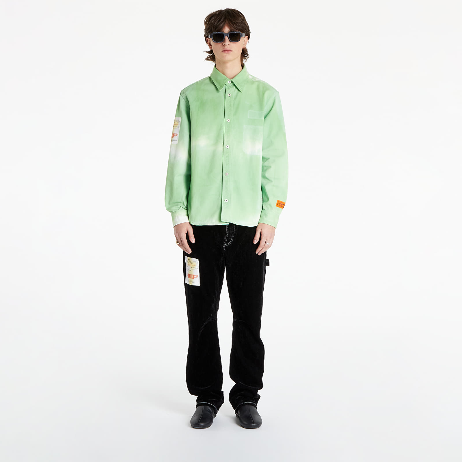 Ризи HERON PRESTON Label Tie Dye Shirt Green