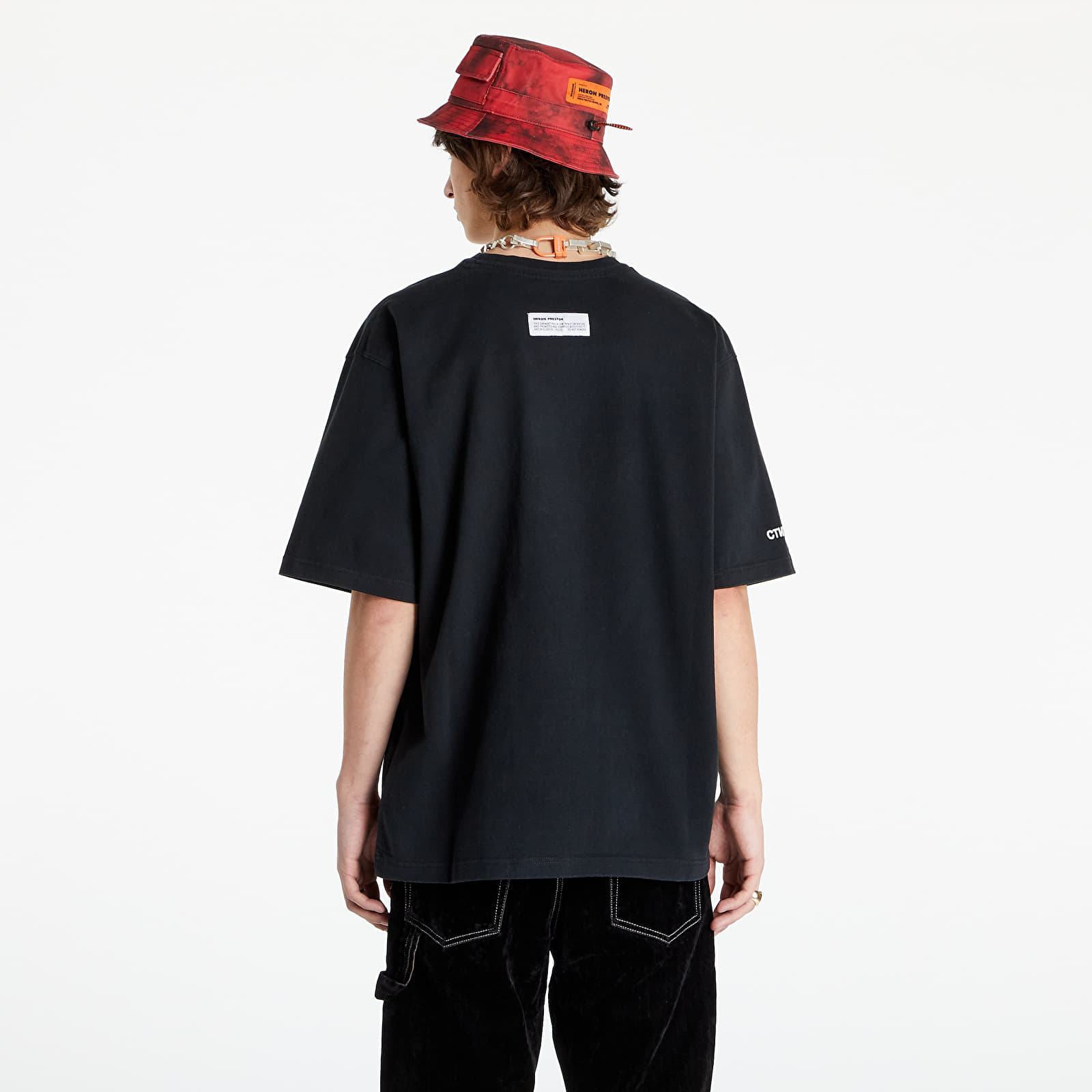 T-shirts HERON PRESTON SS Tee Reg Ctnmb Sport Black/ White