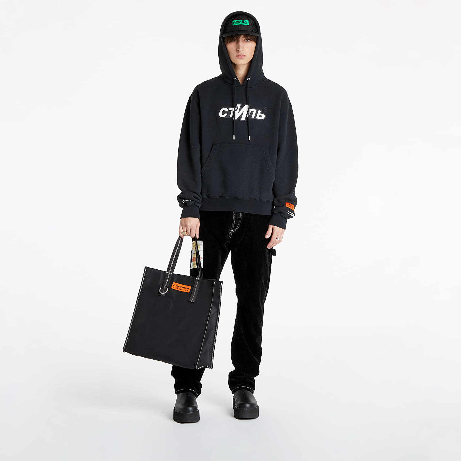 Hoodies and sweatshirts HERON PRESTON Hoodie Ctnmb Sport Black White Footshop