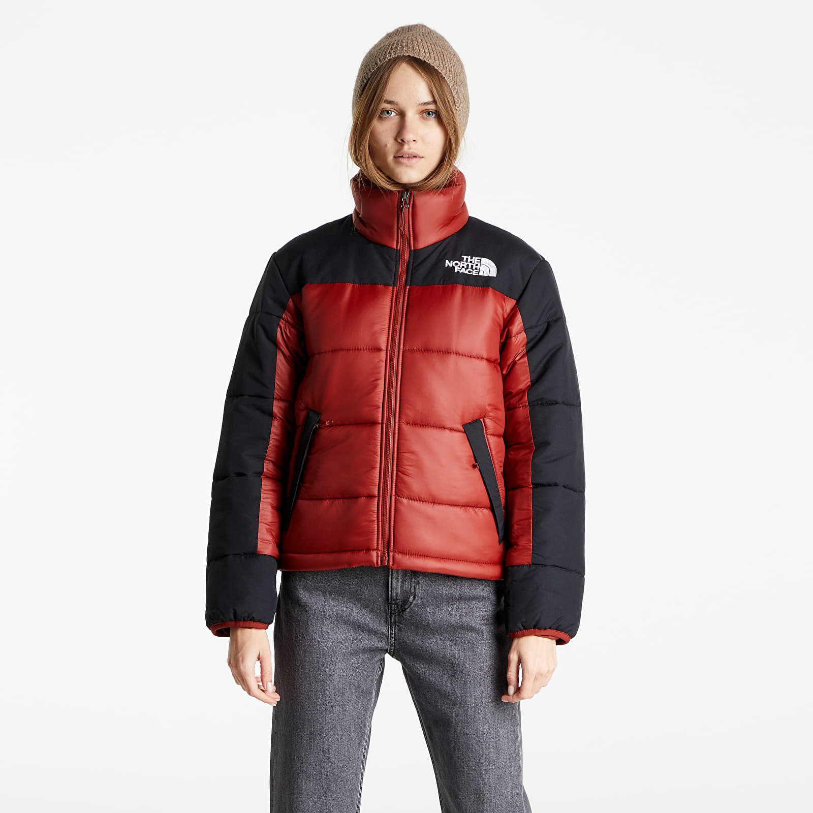 Red north face women's jacket clearance