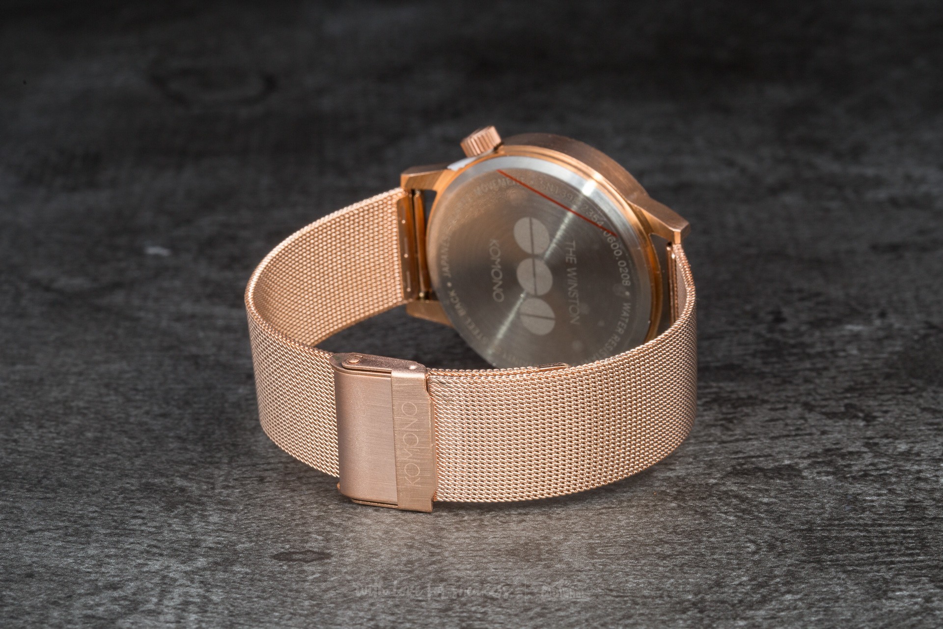Watches Komono Winston Royale Rose Gold Black Footshop
