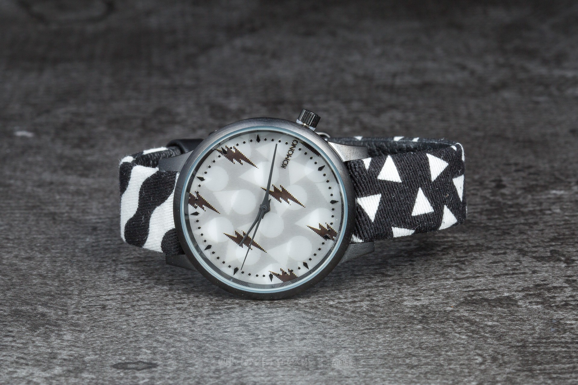 Uhren Komono Estelle x Happy Socks Black & White
