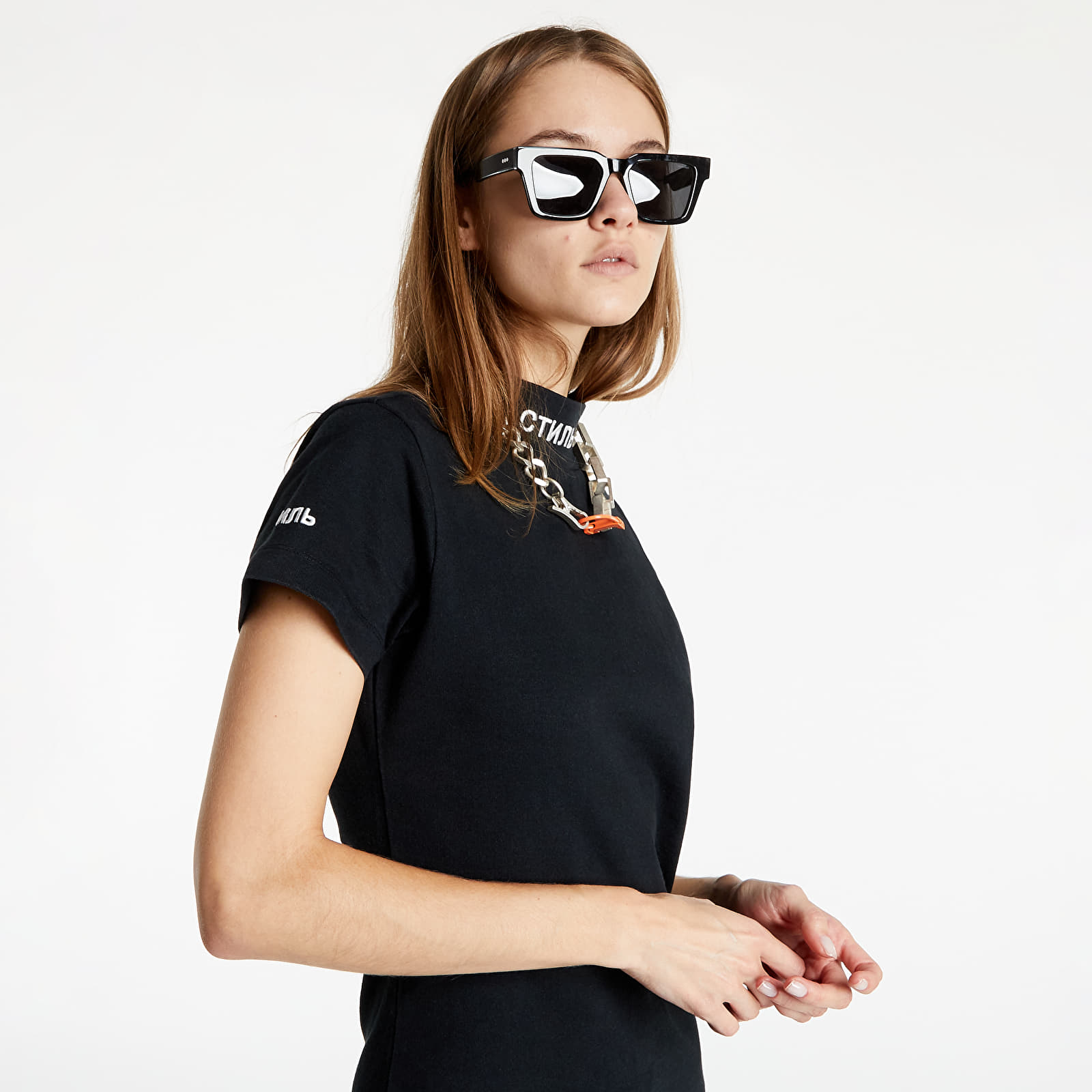 Dress HERON PRESTON SS Turtleneck Dress Ctnmb Black/ White