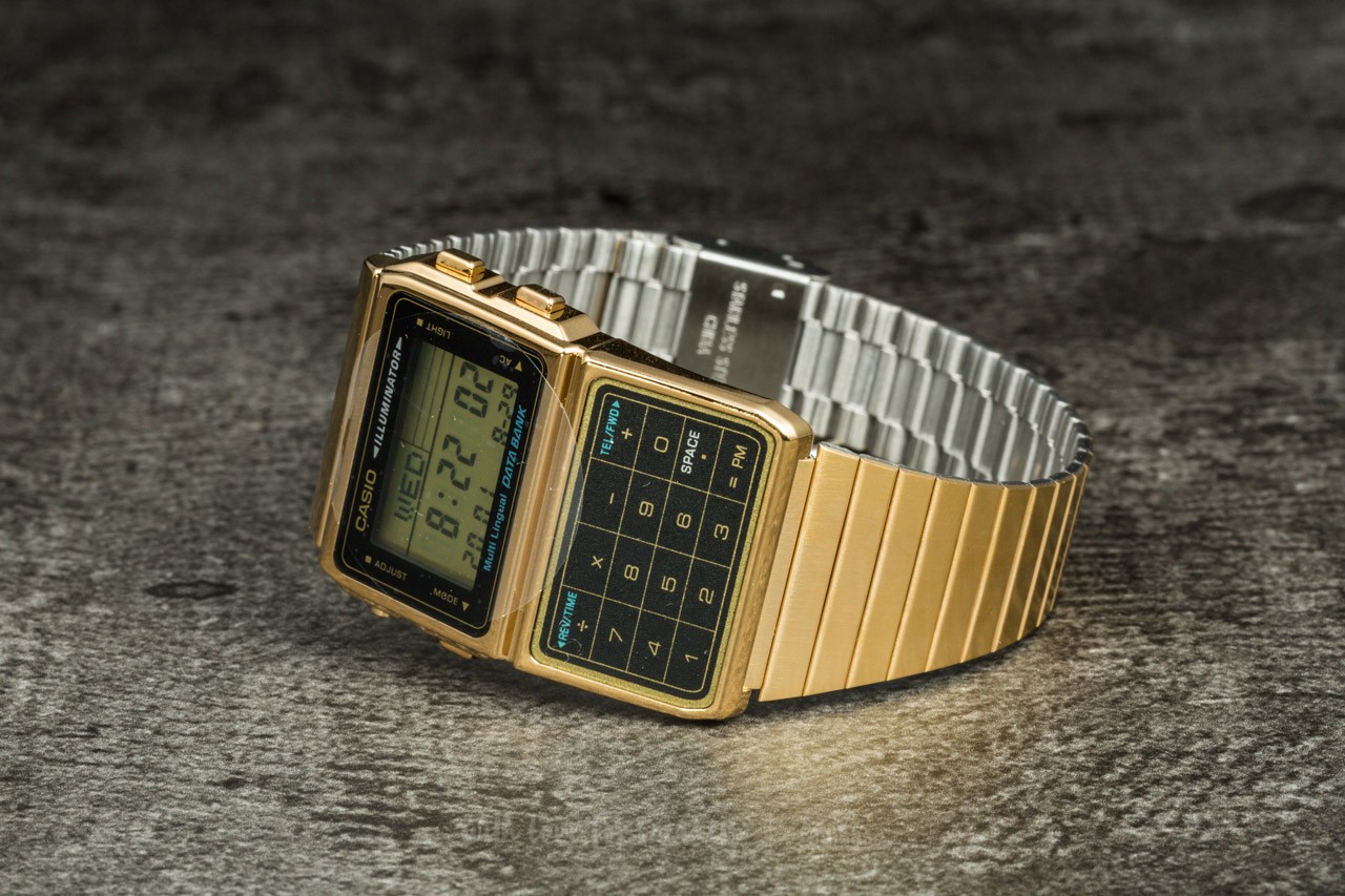 Reloj Casio Hombre Dorado Calculadora DBC-611GE-1EF