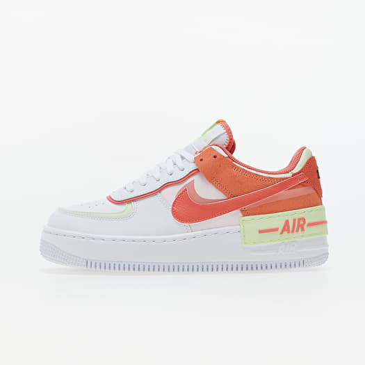 Nike air force 1 shadow white and orange sneakers sales