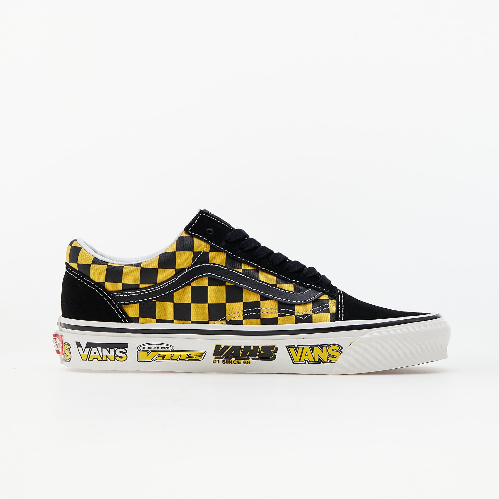 Vans old skool lite checkerboard sneaker yellow clearance