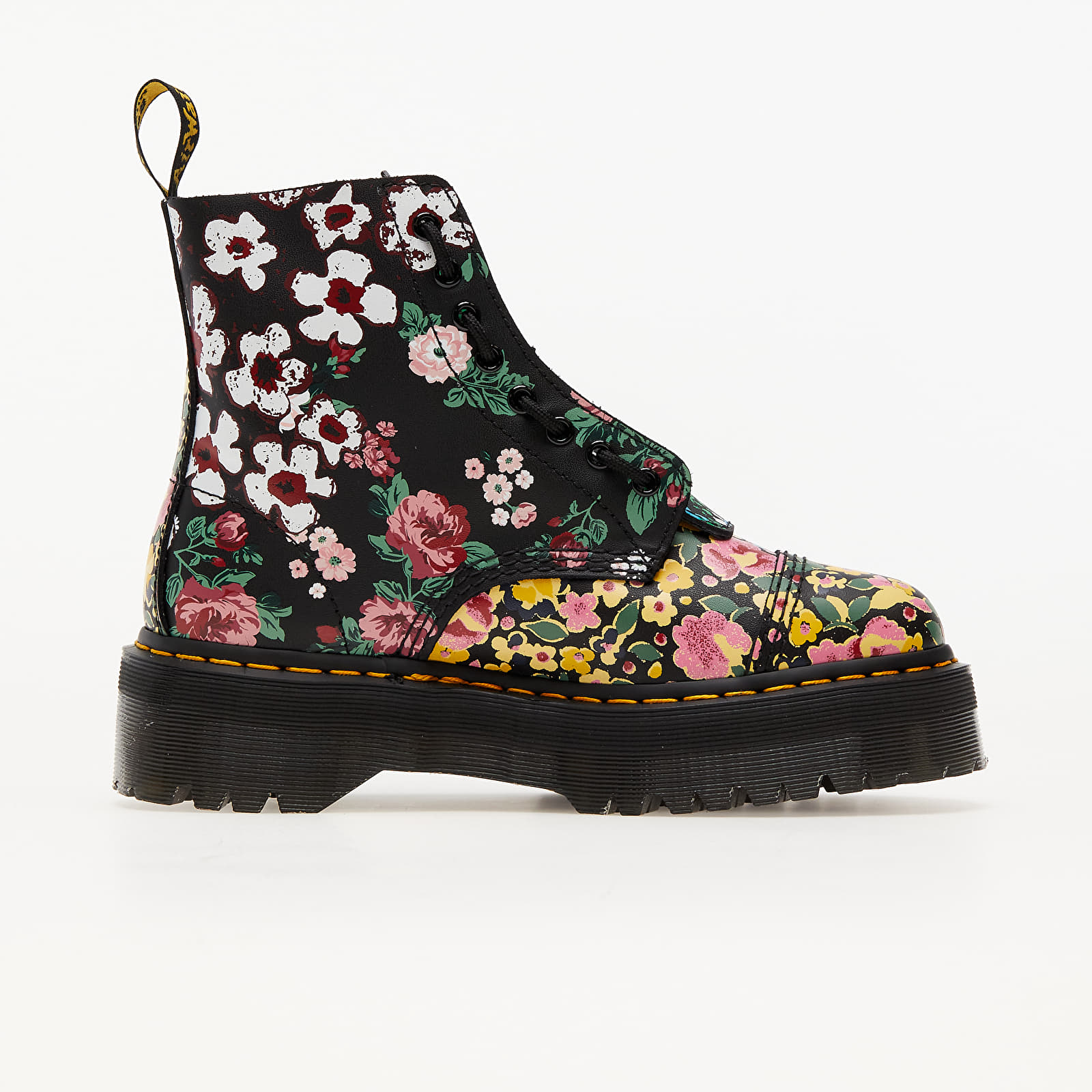 Women's shoes Dr. Martens Sinclair Black Floral Mash Up Backhand