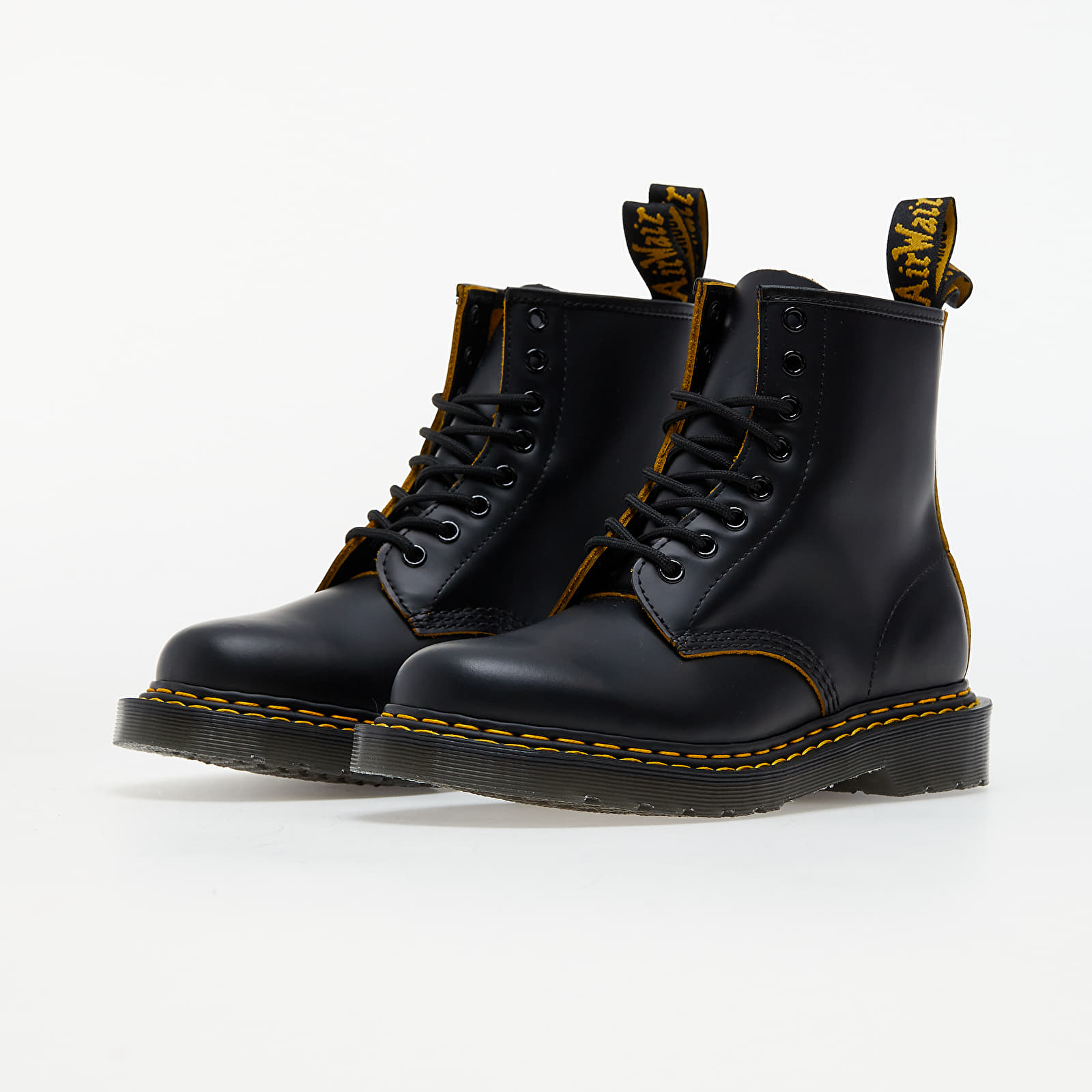 Dr. Martens Black Leather 8-Eye Lace-Up Boots with Yellow Stitching Size M-8-L9- Dr. Martens 1460 Pascal 8 Eye Boot - Women main image 3