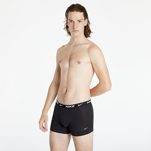 Boxer shorts Nike Everyday Cotton Stretch 3 Pack Trunk Black/ Gray 
