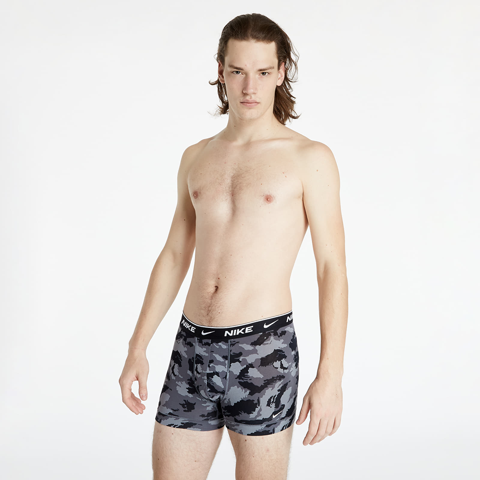 Boxer shorts Nike Everyday Cotton Stretch 3 Pack Trunk Black/ Gray 