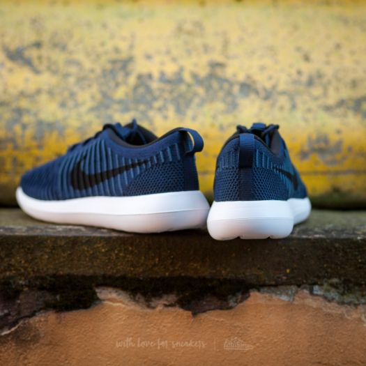 Nike roshe two flyknit hombre azul on sale